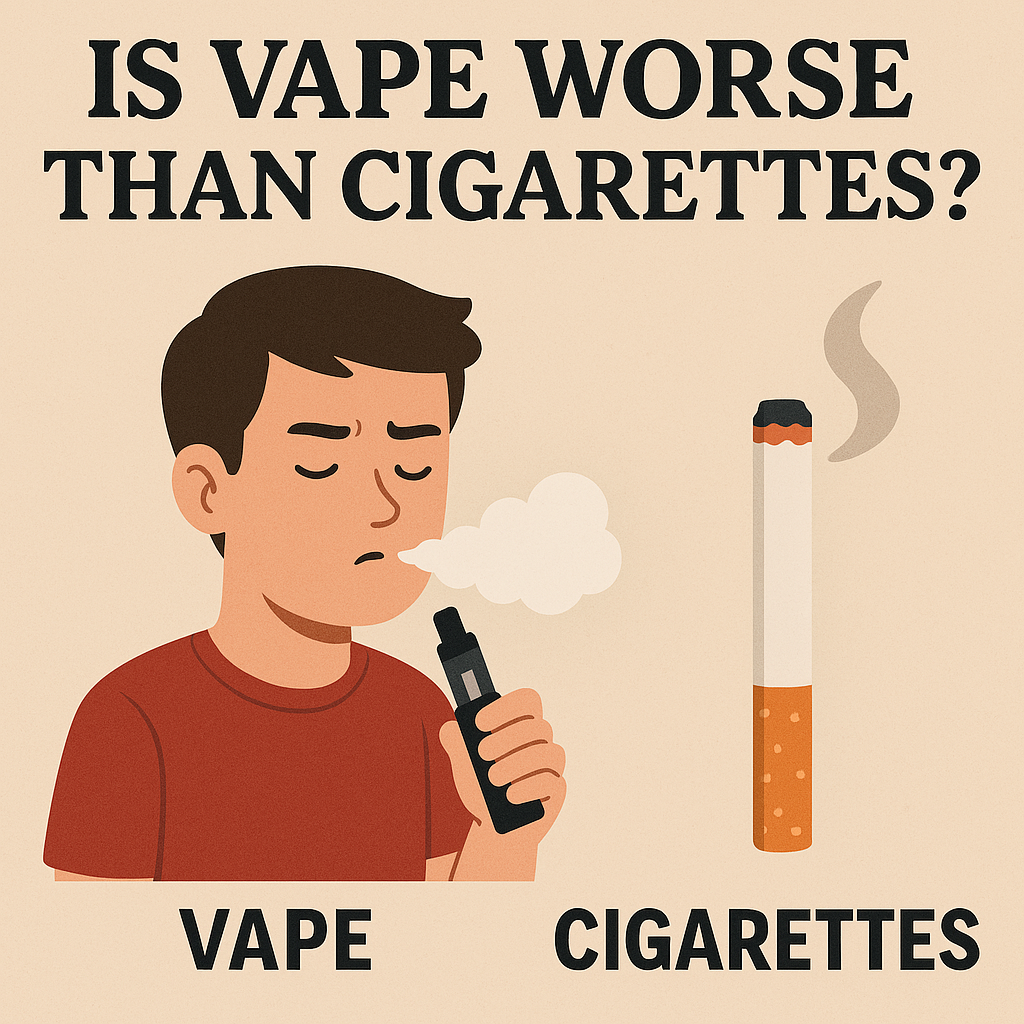 Is vape worse than a cigarettes?