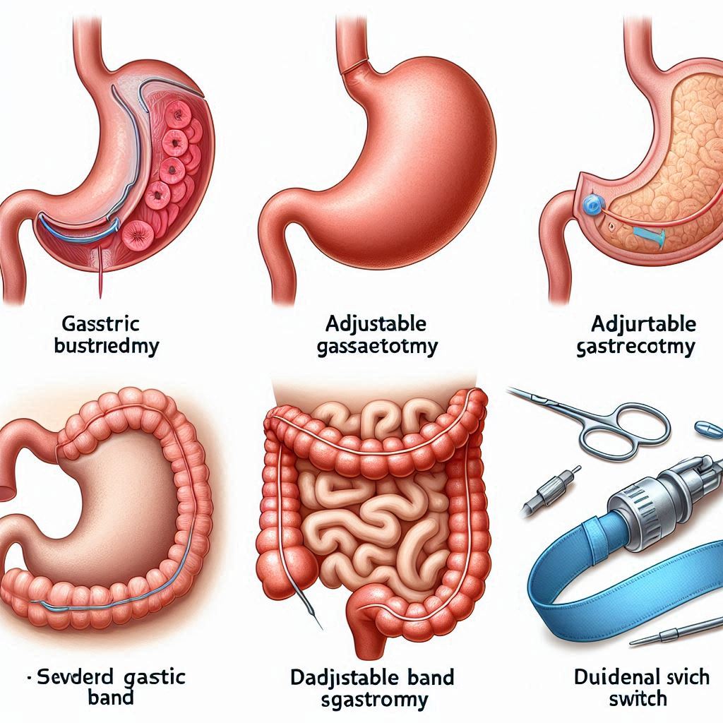What are the types of Bariatric surgery?